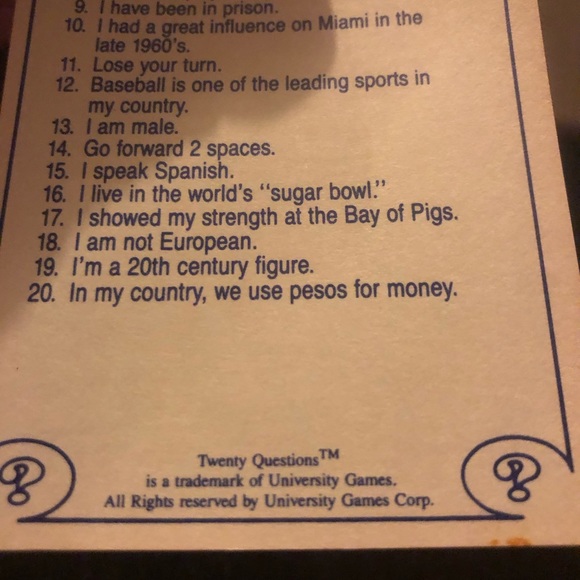 Vintage 1987 Twenty Questions Game - Picture 7 of 14